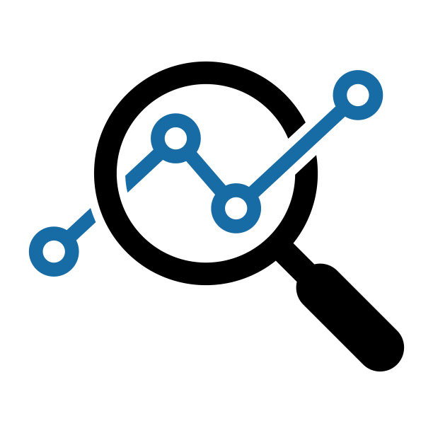 分析图标。分析符号，分析矢量符号。市场调研图标。财务监控符号。图片下载