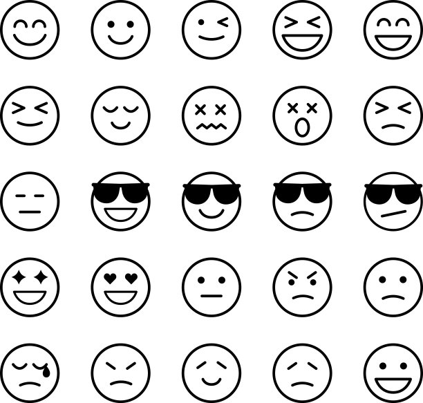 面部图标集图片下载