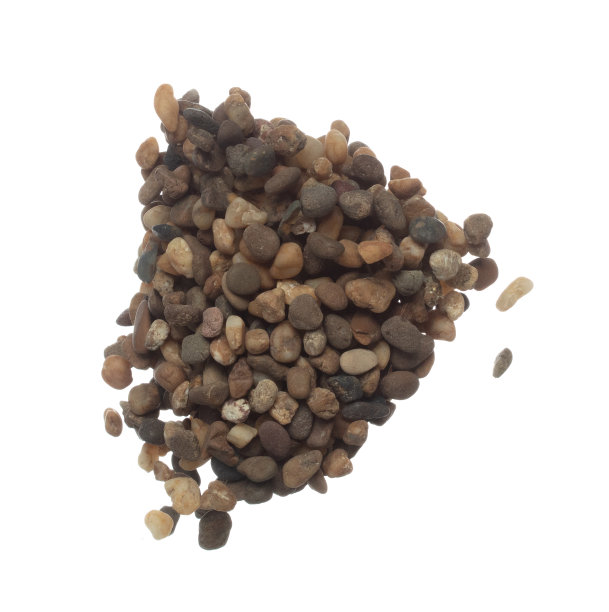 鱼缸装饰石雕石碎石飞爆坠，棕色石雕石爆抽象云飞，空中飞溅为地面。白色背景隔离高速快门定格拍摄图片下载