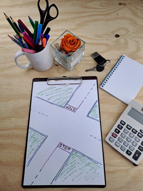绘制过马路保险事务所图片下载