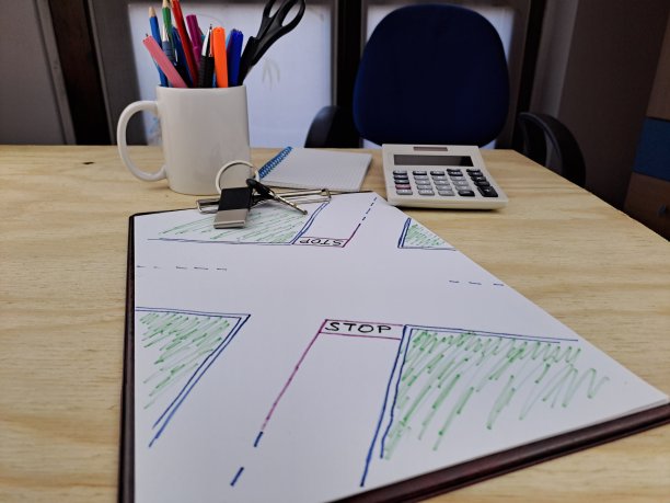 绘制过马路保险事务所图片下载