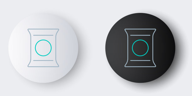 线袋或包薯片孤立的图标上图片下载