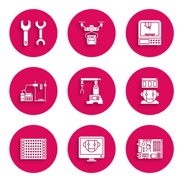 设置流水线机器人电子计算机图片下载