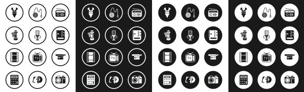 设置无线电天线麦克风相机卷图片下载