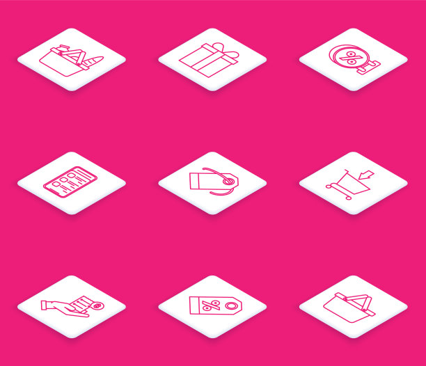 设置线上购物篮和网上食品购物图片下载