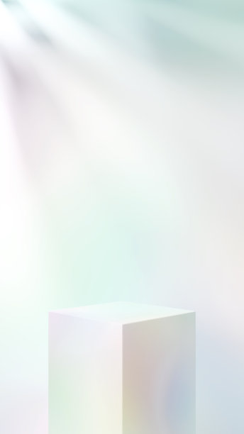 3 d演示。彩色立方体底座。发光的背景。渐变背景。(垂直)图片下载