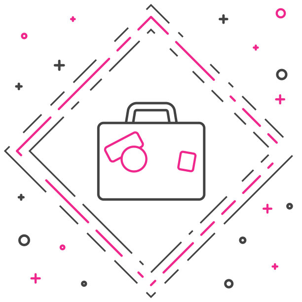 行旅行箱图标隔离在白色上图片下载