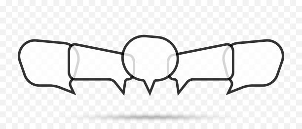 语音气泡收集隔离在透明背景上。聊天，信息传递概念。在线交流。传播概念图标。消息图标。消息传递的概念。矢量图标图片下载