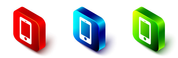 等距智能手机手机图标隔离图片下载