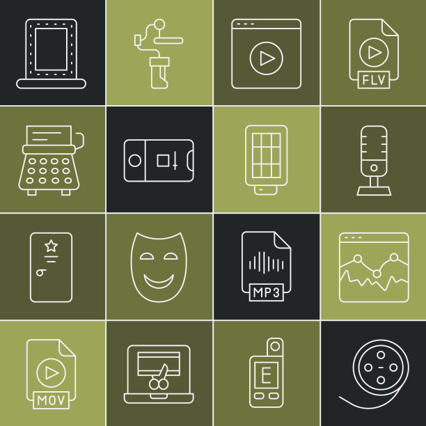 设置线电影卷音乐波均衡器图片下载