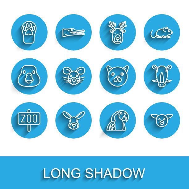 集行动物园公园兔头爪印金刚鹦鹉图片下载