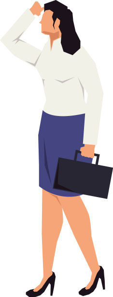 年轻的女商人与投资组合图片下载