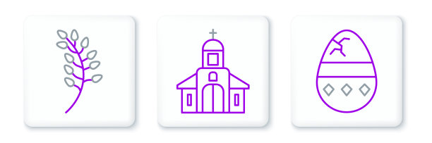 集行裂蛋柳叶和教堂图片下载