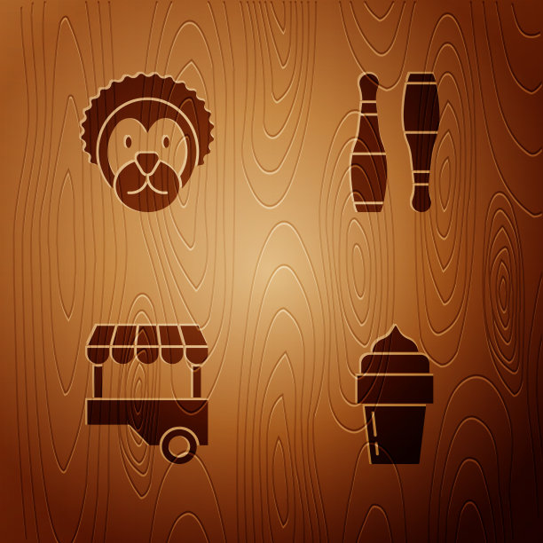 集冰淇淋野生狮子快街美食车图片下载