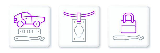 设置线锁开锁撬车盗窃图片下载