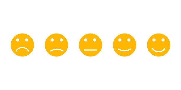 评分表情合集：微笑和快乐表情，笑脸表情符号图标图片下载