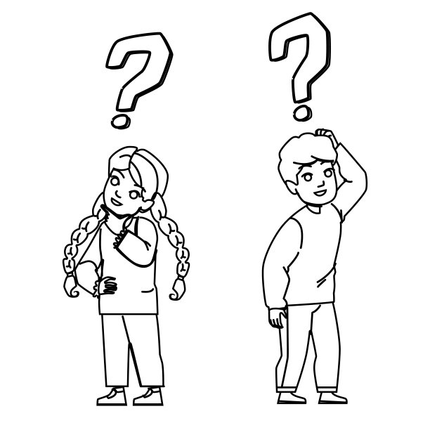 儿童问题向量图片下载