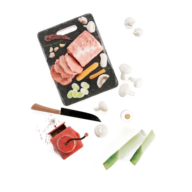 俯视图的不同成分附近的切片肉，3d渲染图片下载