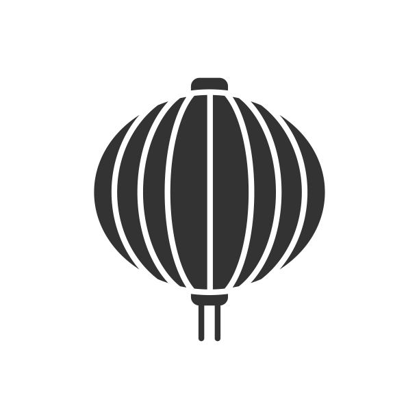 中国灯笼图标矢量设计模板图片下载