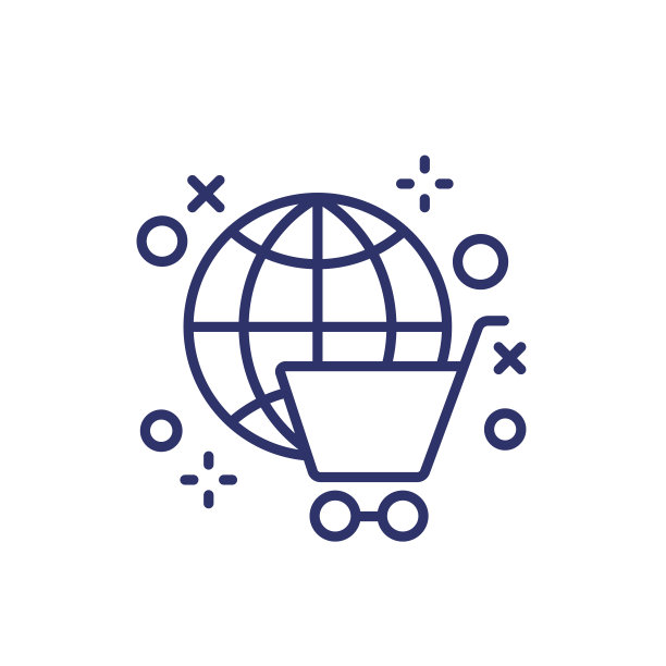 网上购物线图标与购物车图片下载