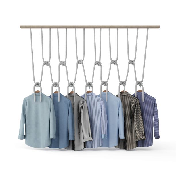 不同颜色衬衫衣架，3d渲染图片下载