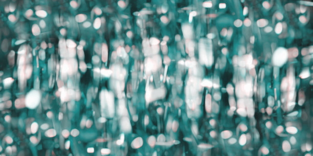 抽象背景，模糊的非洲图案(蜡染)，灯光效果，蓝绿色(蓝绿色)，玉绿色，铜绿，浅粉色，银色和白色，高清插图(高清格式)图片下载