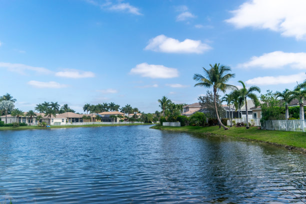 佛罗里达州珊瑚泉的湖泊图片下载