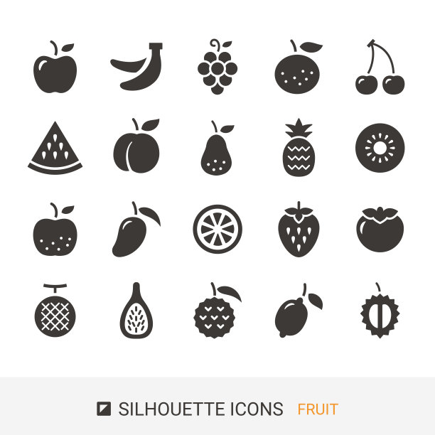 产品图标，水果，剪影图标图片下载