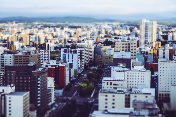 日本北海道的城市景观图片下载