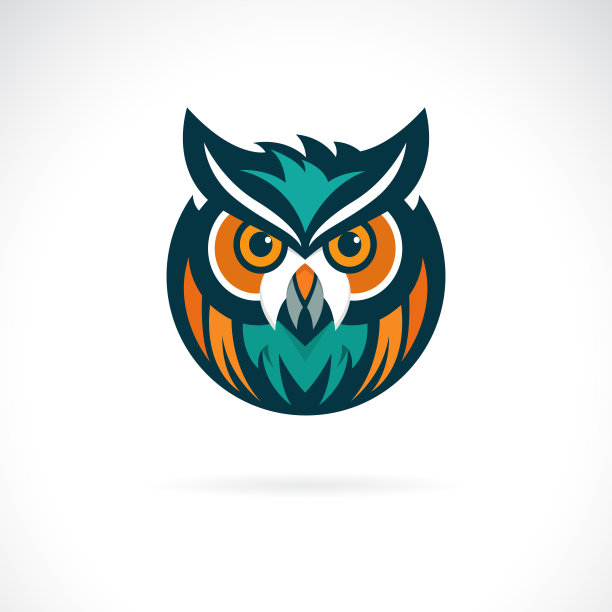 白色背景上的猫头鹰设计矢量。易于编辑的分层矢量插图。鸟。野生动物。图片下载