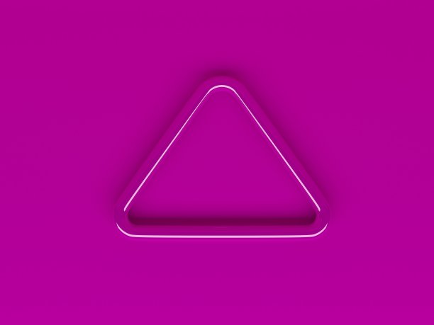 抽象的粉色三角形三维概念图片下载