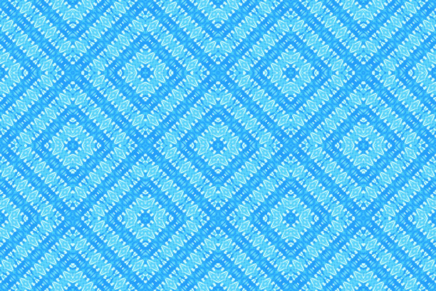 彩色非洲织物，格子图案，青色，浅蓝色，海蓝宝石和蓝绿色，数字绘画(水彩)，高清插图(高清格式)图片下载