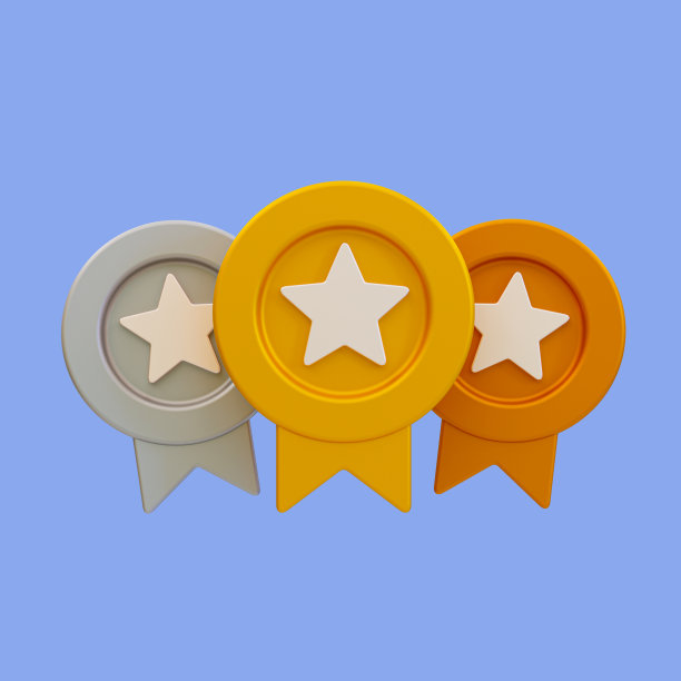 3d最小运动比赛大奖。运动优胜者奖章。一枚金、银、铜奖牌。3d渲染插图，剪辑路径包括在内。图片下载