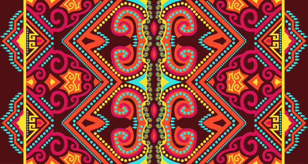 摘要几何垂直无缝图案设计本土黑色背景EP.68图片下载