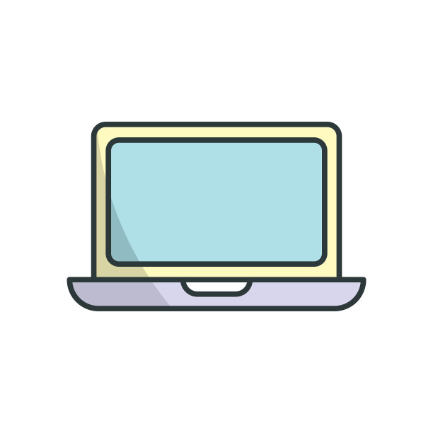 笔记本电脑图标矢量设计模板图片下载