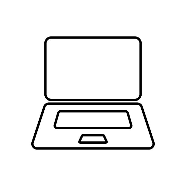 笔记本电脑图标矢量设计模板图片下载