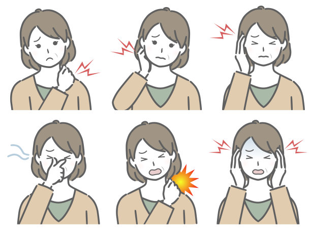 中年妇女，多处疼痛图片下载