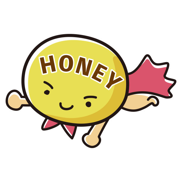 插图的蜂蜜字符图片下载