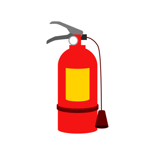 红色平底灭火器设计风格，质量好图片下载