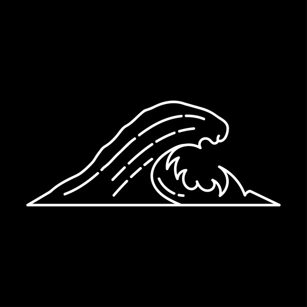 矢量插图冲浪主题徽章设计。用于t恤打印、海报、贴纸等用途。图片下载