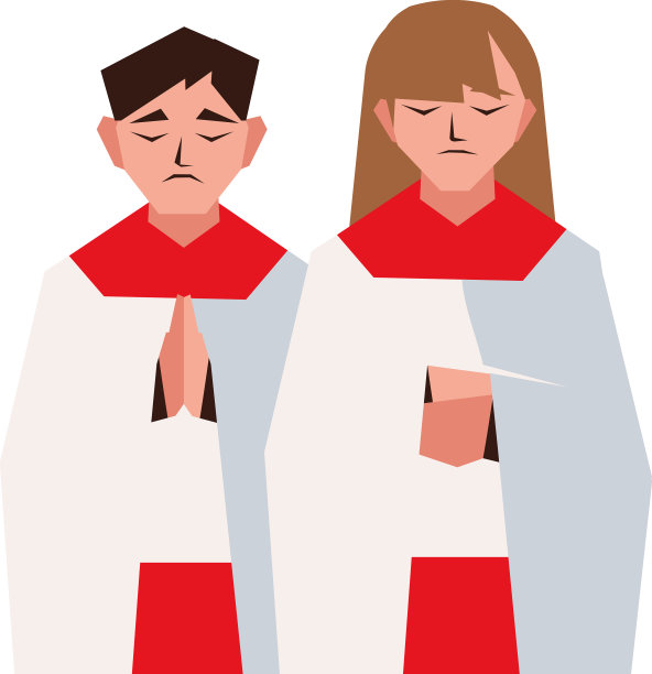 祭坛男孩和女孩图片下载