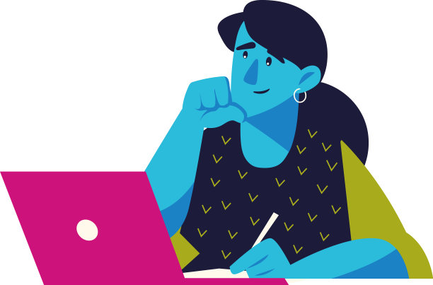 一女子用笔记本电脑学习图片下载