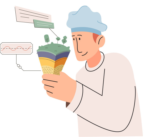 土壤分析和土壤污染或结构控制。科学家测量底层地位隐喻图片下载