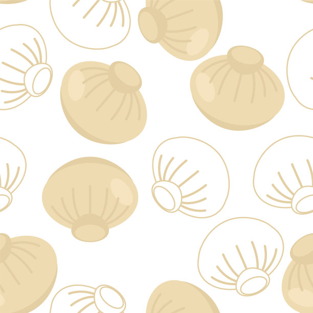 中国饺子图案天衣无缝。食物矢量纹理图片下载