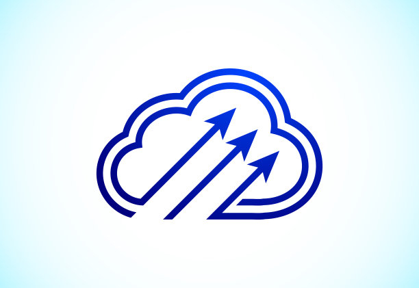 创意云计算矢量logo设计模板。云标志为您的企业业务。图片下载