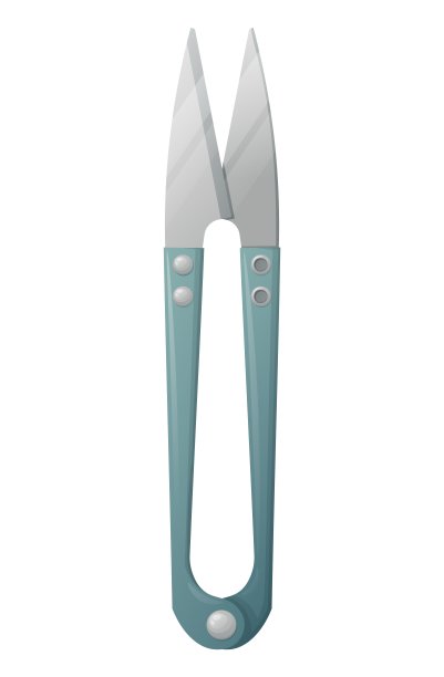 螺纹修剪工具上的白色背景。缝纫剪刀。裁缝，裁缝，时装设计师的工具。图片下载