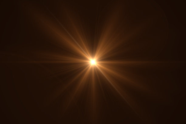 自然，镜头光晕在黑色背景上图片下载