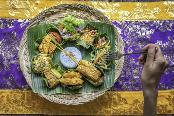 巴厘当地食物拌饭图片下载