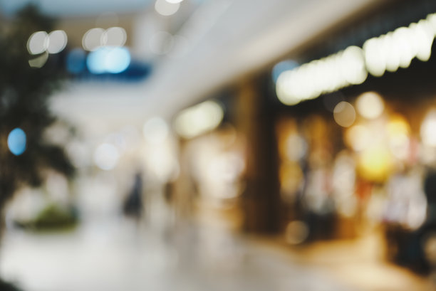 商业设施和商店模糊图片下载