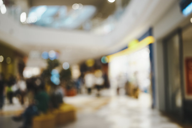 商业设施和商店模糊图片下载